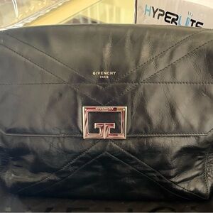 Givenchy Quilted Black Leather Bag with Silver Accent